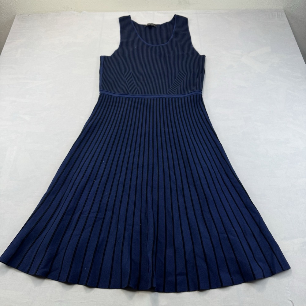 Banana Republic Navy Ribbed Knit Sleeveless Dress Tall Medium